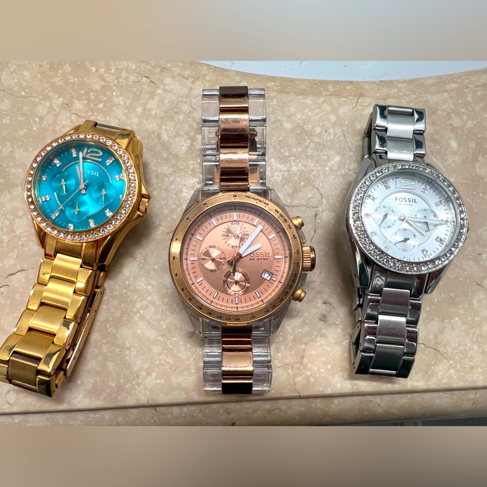 Fossil ser of 3 watchs